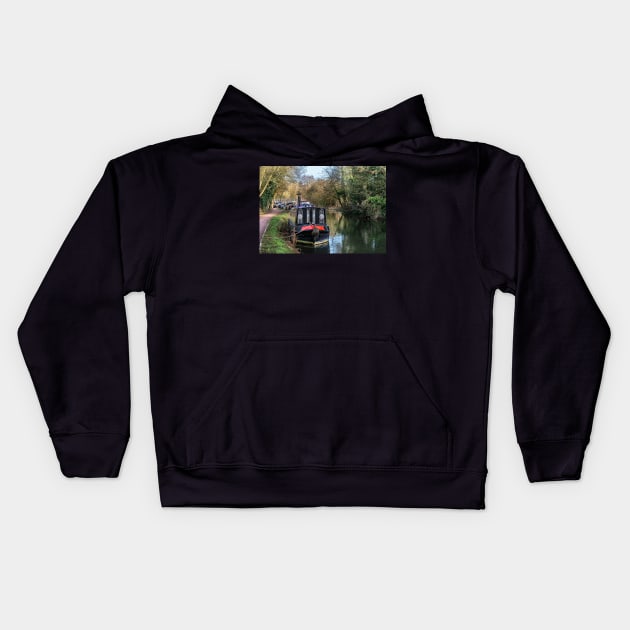 Boats On The Kennet and Avon Kids Hoodie by IanWL